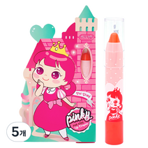 핑크공주 핑키 립크레용 어린이 립스틱 2.5g, 03 쁘띠오렌지, 5개