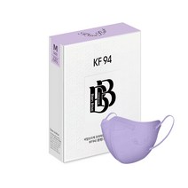 비앙브리제 프리미엄 방역용 마스크 성인용 KF94 중형, 10개입, 1개, 스토크 퍼플