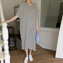 마이시즌 여성 프리 스트라이프 원피스