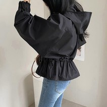 마이시즌 여성용 어티 후드 블루종 점퍼