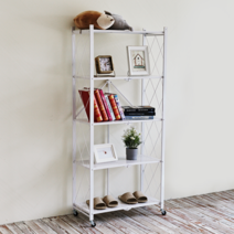 피티즘 철제 원터치 접이식 선반, 화이트