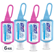 퓨렐 휴대용 손소독제 젤리랩 핑크 30ml x 2p + 블루 30ml x 2p 세트, 6세트