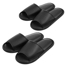 베이스알파에센셜 레더 거실화 블랙 2켤레