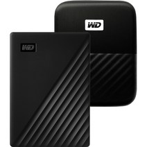 WD My Passport 휴대용 외장하드 + 파우치, 5TB, 블랙