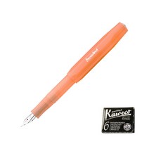카웨코 스포츠 프로스트 만년필 + 잉크카트리지 6p 세트, EF, 소프트 만다린(만년필), 블랙(카트리지)