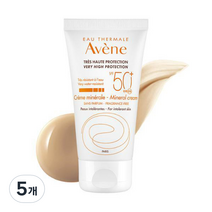 아벤느 미네랄 선크림 SPF50+ PA+++, 50ml, 5개