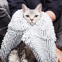 냥품멍품 냥멍 레게타월 반려동물 전용 수건, 혼합 색상