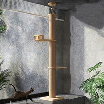 큐러스펫 고양이 캣워크 대형 원목 울타리 캣타워, 혼합색상, 1개