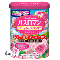바스로망 입욕제 릴렉스 장미, 600g, 4개