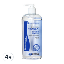크리넥스 유한킴벌리 손소독제 겔 오이향, 450ml, 4개