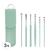 여니팩토리 컬러풀 그립 귀이개 민트, 6개입, 3개