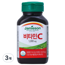 자미에슨 비타민C 1000, 100정, 124.7g, 3개