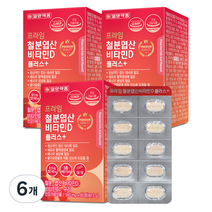 일양약품 프라임 철분 엽산 비타민D 플러스 49.5g, 6개, 90정