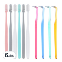 가성비 업 교정칫솔 6종 + 어금니 칫솔 4종 세트 랜덤발송, 6세트