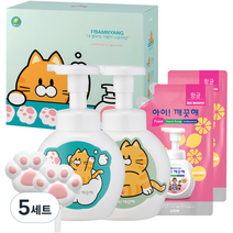 아이깨끗해 폼냥이 에디션 B 레몬 250ml x 2p + 200ml x 2p + 거품툴 2p + 스티커 2p, 5세트