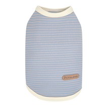펫츠랜드 반려동물 롤리 스트라이프 티셔츠, 블루