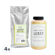 바스참 사해소금 레몬 리필용, 1kg, 4개