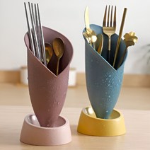이로 주방 인테리어 수저통 2종세트, 핑크 + 블루, 1세트