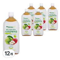 파모빗 사과 양배추 100 NFC 저온착즙, 12개, 1000ml