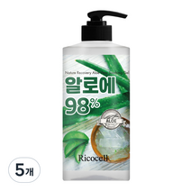 리코셀 네이처 리커버리 알로에 수딩 젤 이엑스, 1000ml, 5개
