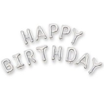 베러바이즈 생일 기념일 파티 풍선 이벤트 용품, 1세트, 01 실버