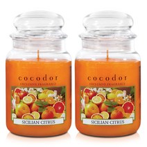 코코도르 라지자 캔들, 시칠리안시트러스, 2개