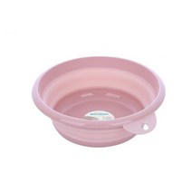 윈프라이스 접이식 다용도 대야 중형, 핑크, 1개
