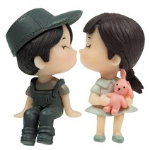 라스무스 귀여운 차량 악세사리 피규어, 02 그레이커플, 1세트