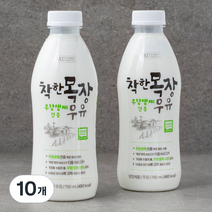 건국유업 무항생제 인증 착한목장 우유, 750ml, 10개