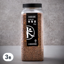도정공장 씻어나온 렌틸콩, 2kg, 3통