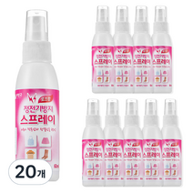 리빙굿 정전기방지 스프레이 로즈향, 60ml, 20개, 로즈