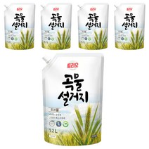 트리오 곡물설거지 우리밀, 1.2L, 5개