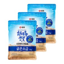 샘표 한여름눈꽃 굵은소금, 1kg, 3개