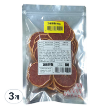 올내추럴 건조과일 자몽 원형컷, 80g, 3개