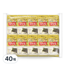 들기름을 발라 더 고소한 달인 김병만의 광천김, 4g, 40개
