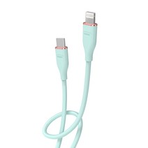 morac 츄잉 USB C타입-8핀 PD 라이트닝 고속 충전 케이블, 민트