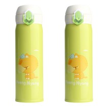 상상앤드 풍냥 멍지 텀블러 2p, 그린, 500ml