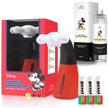 디즈니 미키마우스 자동 손 세정기 + 리필용액 1p + 건전지 3p, 혼합색상, 1세트