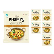 청정원 카레여왕 분말 망고 앤 바나나, 108g, 6개