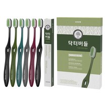 닥터버들 이중미세모 칫솔 6종 세트, 6개입, 1세트
