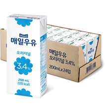 매일유업 매일우유 멸균우유 오리지널, 200ml, 24개