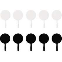 빌리웨이 마카롱 숏후크, 블랙 + 화이트, 10개