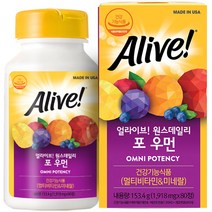 얼라이브 원스데일리 포우먼 멀티비타민 80정, 153.4g, 1개