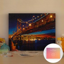 아트조이 DIY LED 보석십자수 (캔버스형) 40x50cm, 금문교, 1세트