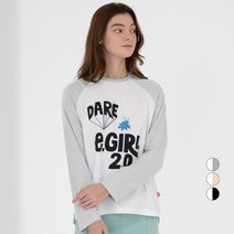 ELLE GIRL 여성 라글란 긴팔 그래픽 티셔츠