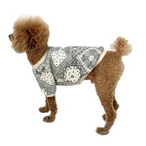 유앤펫 강아지 페이즐리 기모 맨투맨 수컷용, 아이보리