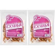 네츄럴이엑스 대용량 강아지 간식 슬라이스 460g, 돼지귀, 2개