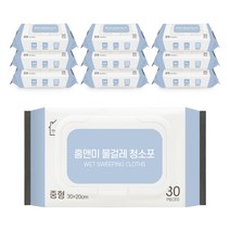 홈앤미 물걸레 청소포 캡형 30매, 10팩