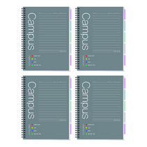 영아트 유선 스프링 노트10mm, 그레이(노트), 랜덤발송(인덱스), 1세트