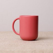 보울보울 레트로라인 핸들머그컵 370ml, 로제핑크, 1개